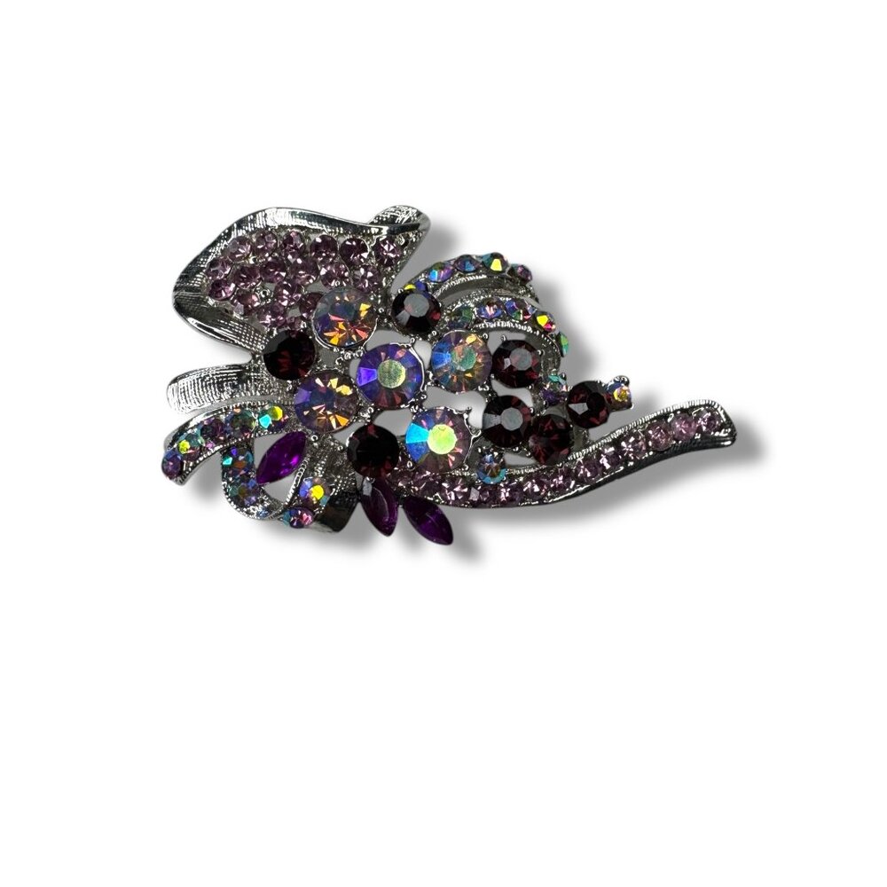 Kirks Folly Purple Crystal Rhinestone Brooch